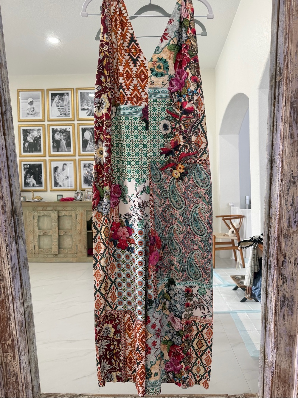 Zara Mixed Floral & Geometric Patchwork Jumpsuit